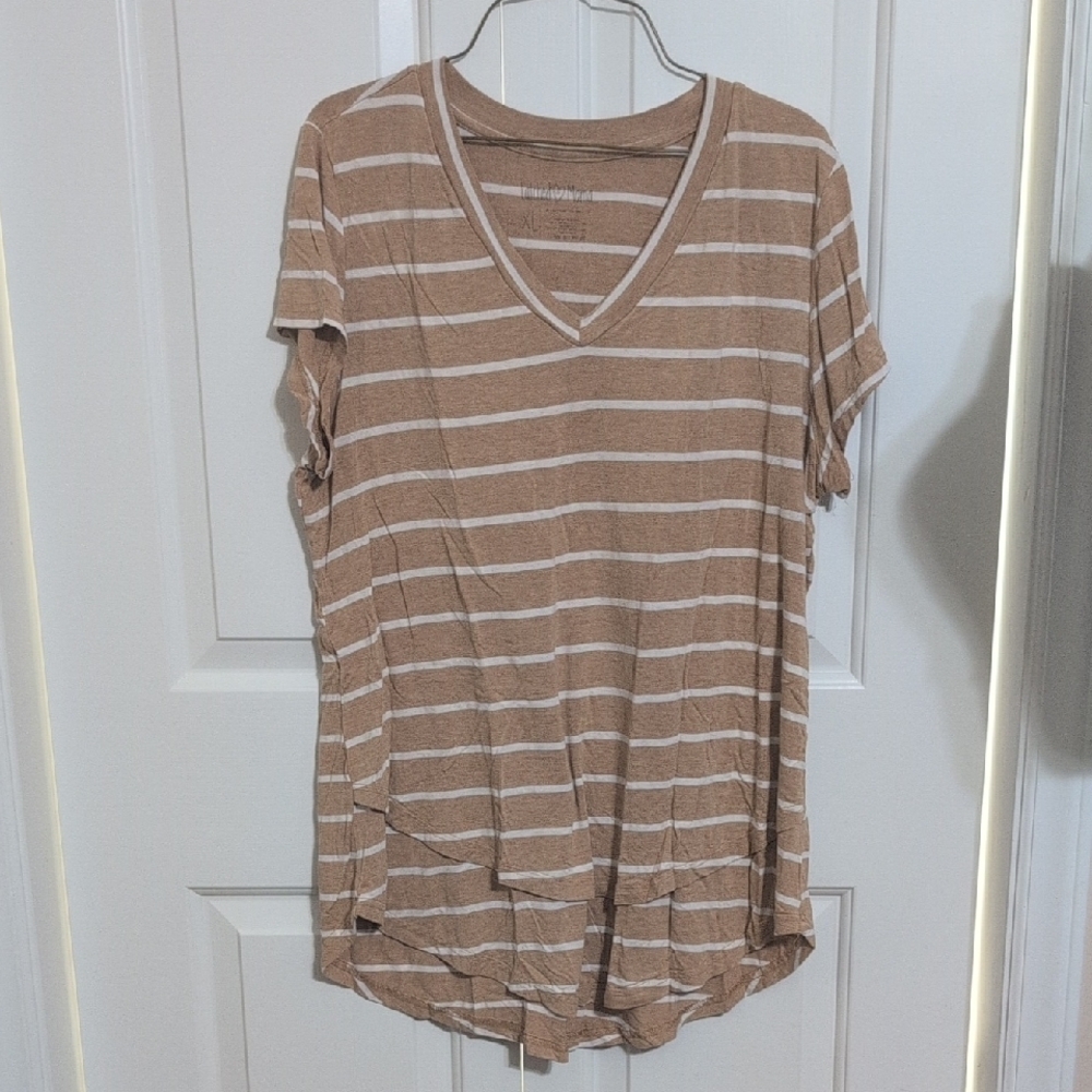 Striped V-Neck Women's Top